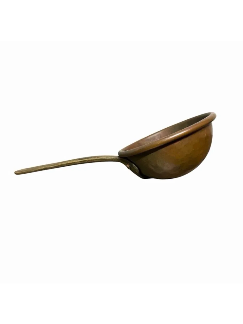 Vintage Hammered Copper Serving Ladle Brass Handle 11”